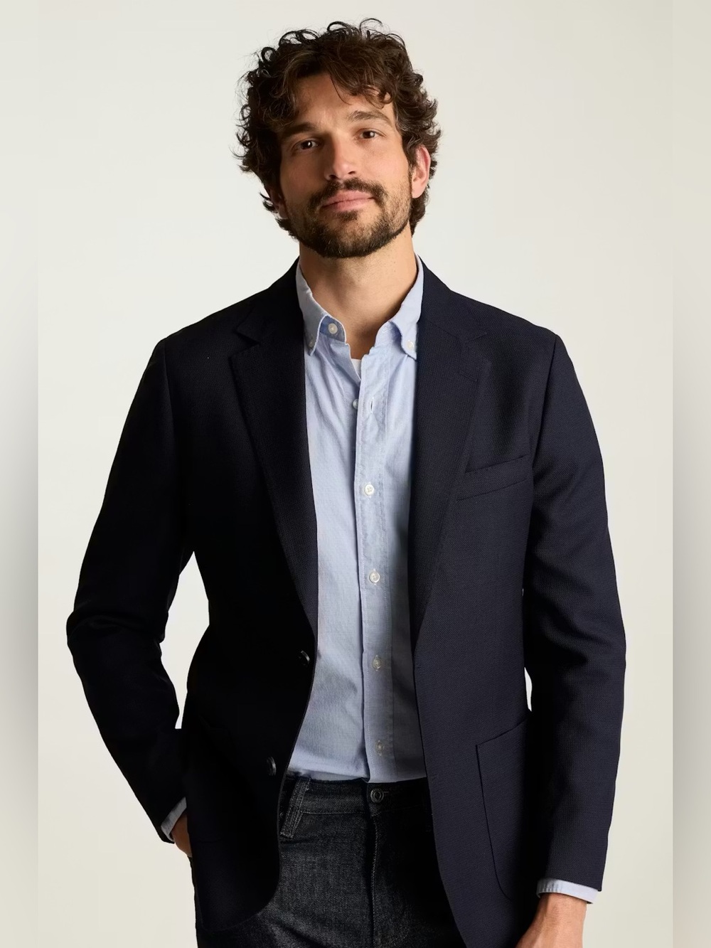 BONOBOS Jetsetter Unconstructed Italian Wool Blazer In Navy wedding guest 40R